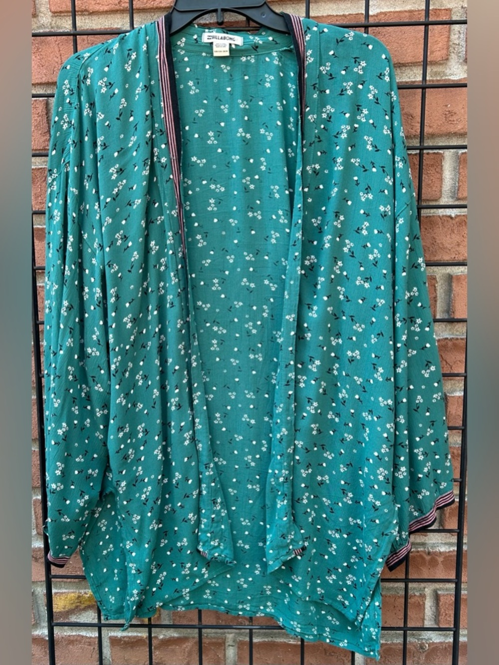 Billabong Teal Floral Kimono